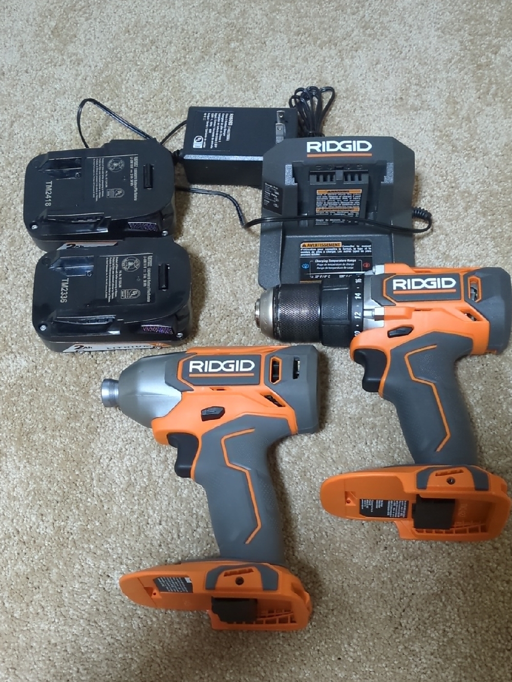 RIDGID 18V Cordless Drill and Impact Driver Set